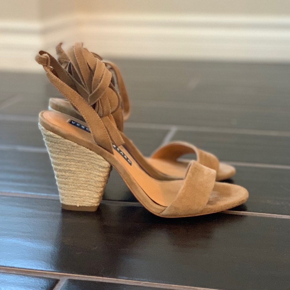 Veronica Beard Remy Kid Suede espadrilles, in maple color, size 35